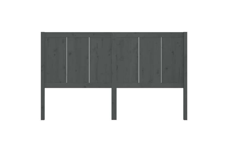 Sengegavl grå 125,5x4x100 cm heltre furu - Grå - Møbler - Senger - Sengetilbehør & sengegavl - Sengegavl