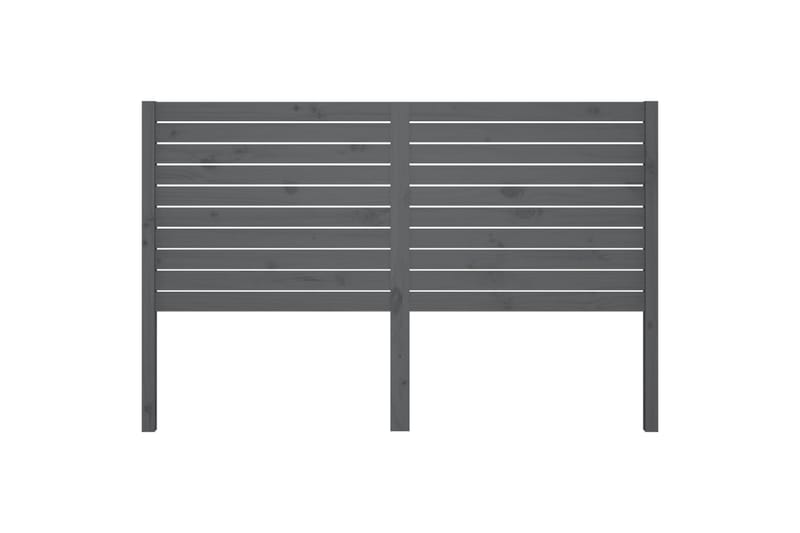 Sengegavl grå 126x4x100 cm heltre furu - Grå - Møbler - Senger - Sengetilbehør & sengegavl - Sengegavl