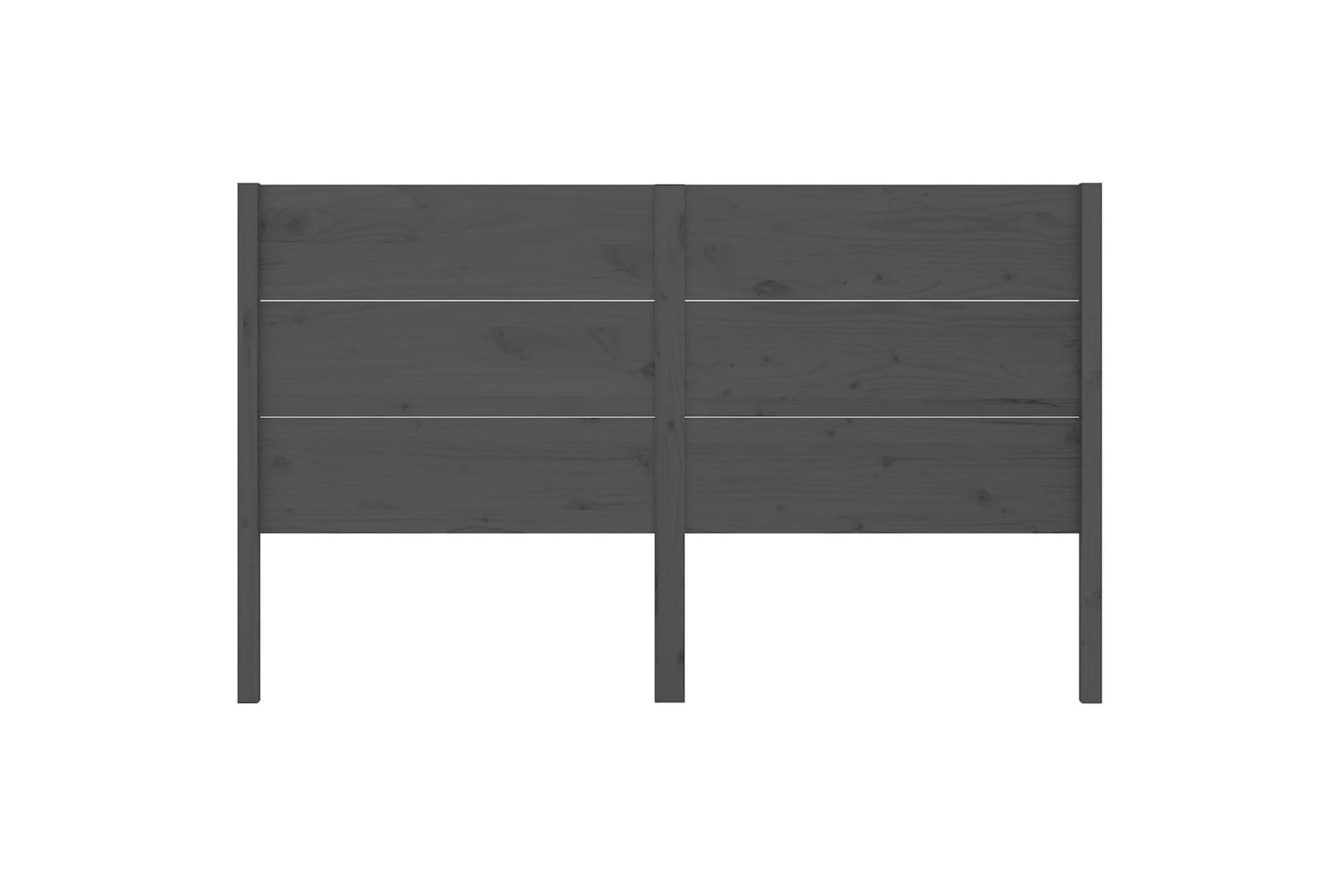 Sengegavl grå 126x4x100 cm heltre furu - Grå - Møbler - Senger - Sengetilbehør & sengegavl - Sengegavl