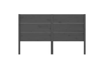 Sengegavl grå 126x4x100 cm heltre furu - Grå - Møbler - Senger - Sengetilbehør & sengegavl - Sengegavl