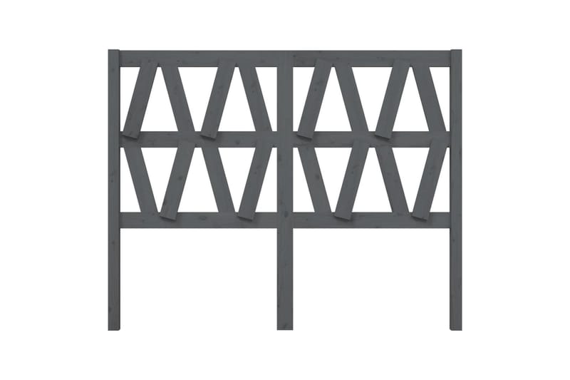 Sengegavl grå 126x4x100 cm heltre furu - Grå - Møbler - Senger - Sengetilbehør & sengegavl - Sengegavl