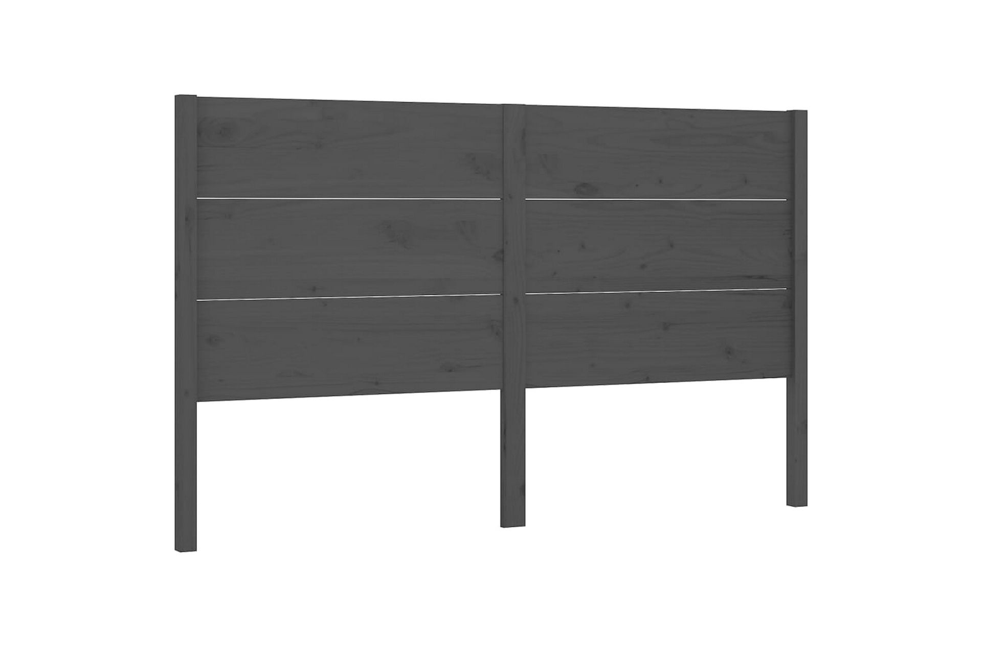 Sengegavl grå 126x4x100 cm heltre furu - Grå - Møbler - Senger - Sengetilbehør & sengegavl - Sengegavl