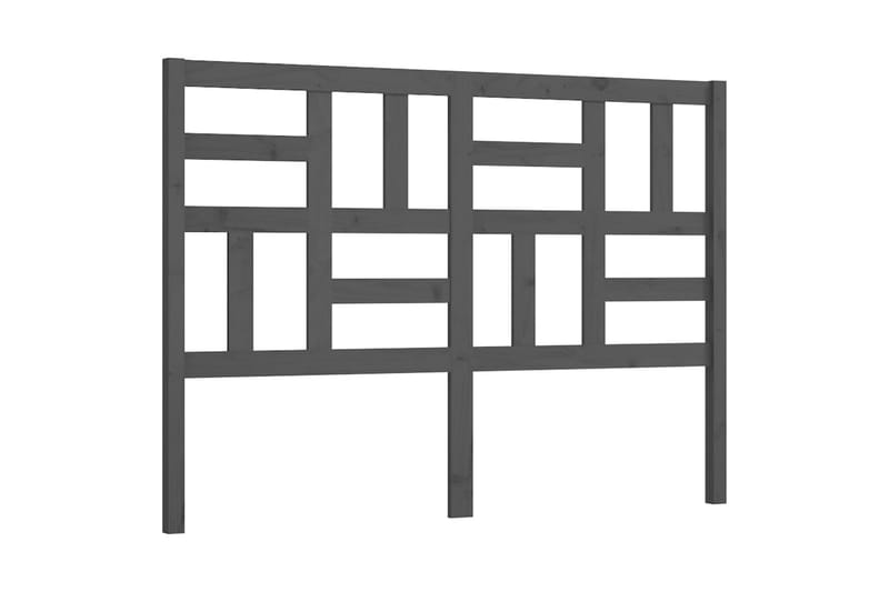 Sengegavl grå 126x4x104 cm heltre furu - Grå - Møbler - Senger - Sengetilbehør & sengegavl - Sengegavl