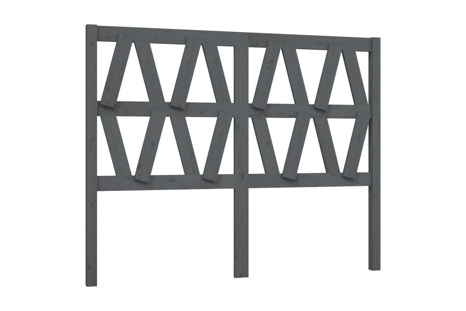 Sengegavl grå 146x4x100 cm heltre furu - Grå - Møbler - Senger - Sengetilbehør & sengegavl - Sengegavl
