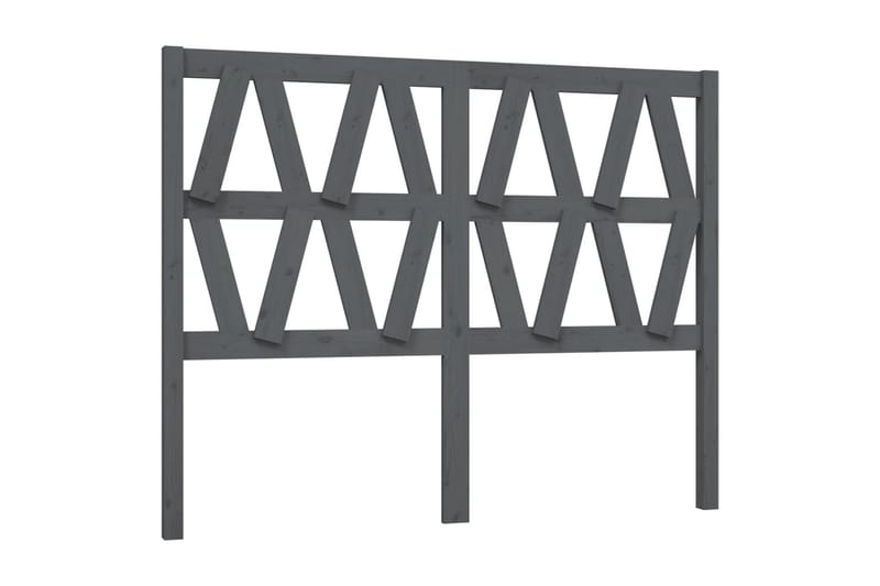 Sengegavl grå 146x4x100 cm heltre furu - Grå - Møbler - Senger - Sengetilbehør & sengegavl - Sengegavl