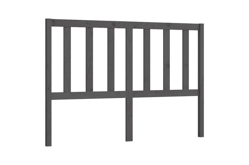 Sengegavl grå 146x4x100 cm heltre furu - Grå - Møbler - Senger - Sengetilbehør & sengegavl - Sengegavl