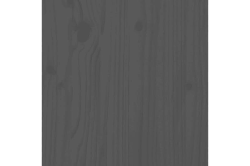 Sengegavl grå 156x4x100 cm heltre furu - Grå - Sengegavl