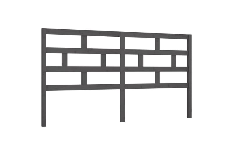 Sengegavl grå 186x4x100 cm heltre furu - Grå - Møbler - Senger - Sengetilbehør & sengegavl - Sengegavl