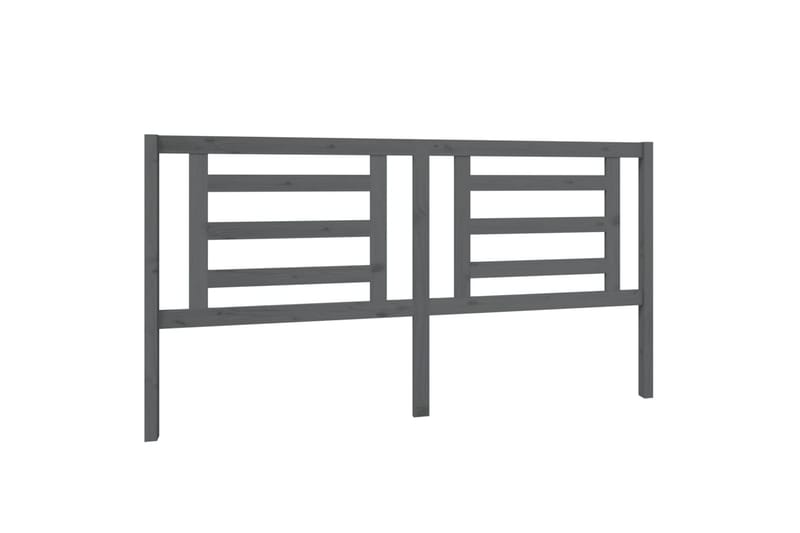 Sengegavl grå 186x4x100 cm heltre furu - Grå - Møbler - Senger - Sengetilbehør & sengegavl - Sengegavl