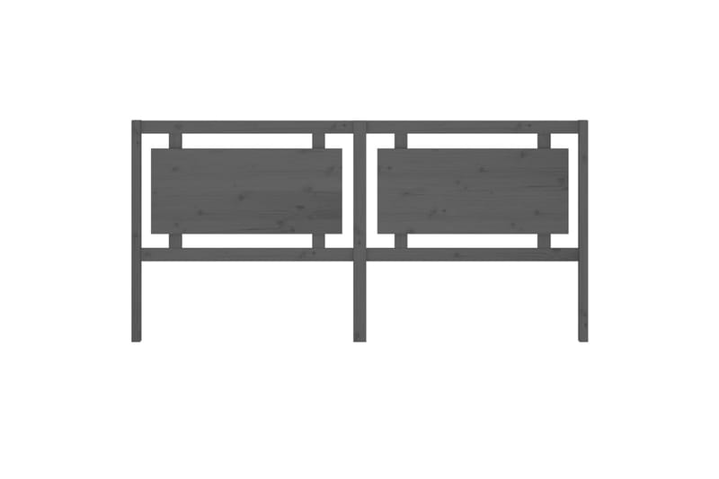 Sengegavl grå 205,5x4x100 cm heltre furu - Grå - Møbler - Senger - Sengetilbehør & sengegavl - Sengegavl