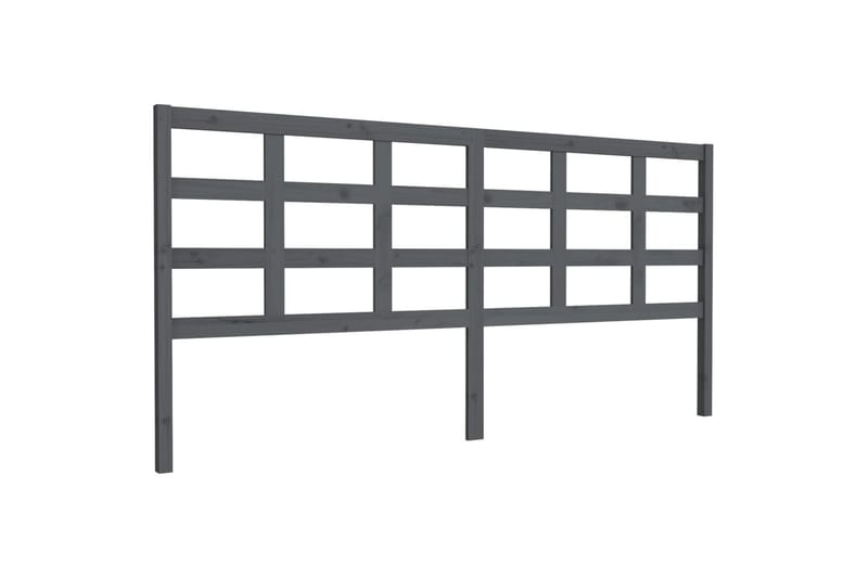 Sengegavl grå 205,5x4x100 cm heltre furu - Grå - Møbler - Senger - Sengetilbehør & sengegavl - Sengegavl