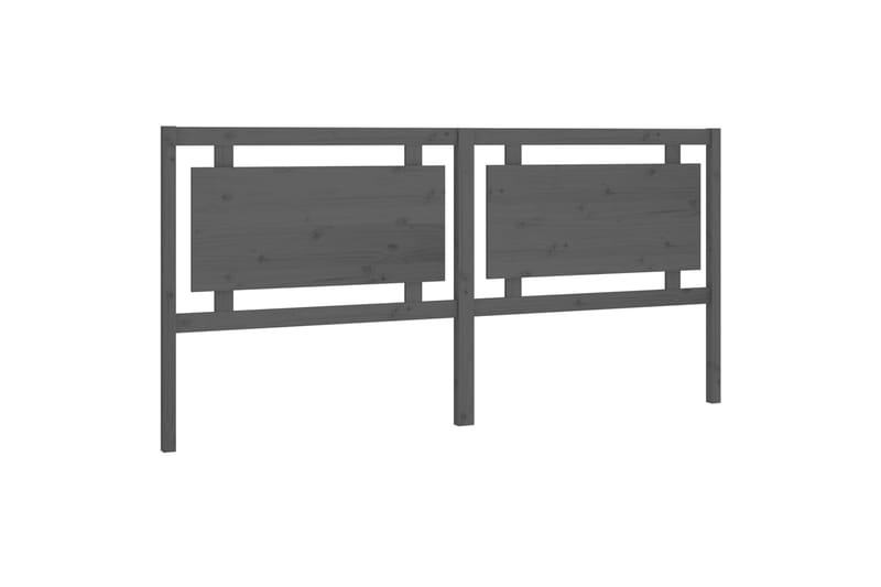 Sengegavl grå 205,5x4x100 cm heltre furu - Grå - Møbler - Senger - Sengetilbehør & sengegavl - Sengegavl