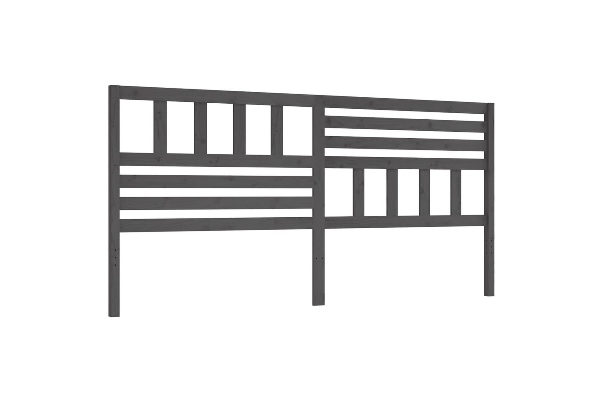 Sengegavl grå 206x4x100 cm heltre furu - Grå - Møbler - Senger - Sengetilbehør & sengegavl - Sengegavl