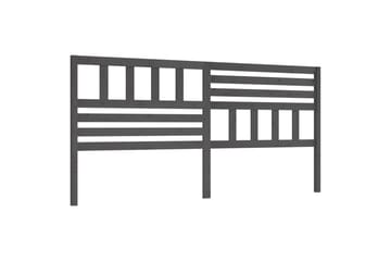Sengegavl grå 206x4x100 cm heltre furu - Grå - Møbler - Senger - Sengetilbehør & sengegavl - Sengegavl
