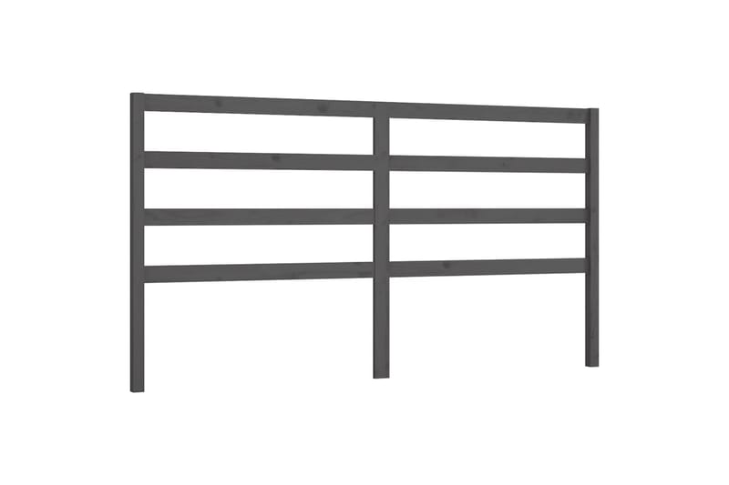 Sengegavl grå 206x4x100 cm heltre furu - Grå - Møbler - Senger - Sengetilbehør & sengegavl - Sengegavl