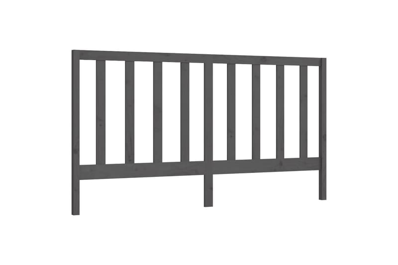 Sengegavl grå 206x4x100 cm heltre furu - Grå - Møbler - Senger - Sengetilbehør & sengegavl - Sengegavl