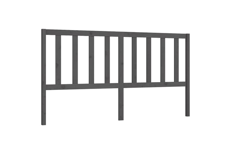 Sengegavl grå 206x4x100 cm heltre furu - Grå - Møbler - Senger - Sengetilbehør & sengegavl - Sengegavl