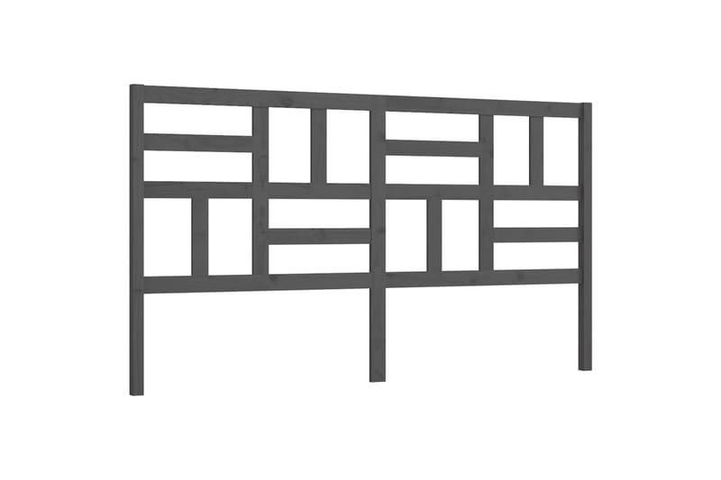 Sengegavl grå 206x4x104 cm heltre furu - Grå - Møbler - Senger - Sengetilbehør & sengegavl - Sengegavl