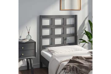 Sengegavl grå 80,5x4x100 cm heltre furu - Grå - Møbler - Senger - Sengetilbehør & sengegavl - Sengegavl