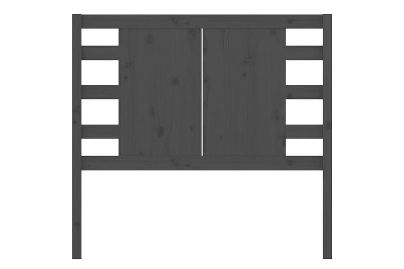 Sengegavl grå 81x4x100 cm heltre furu - Grå - Møbler - Senger - Sengetilbehør & sengegavl - Sengegavl
