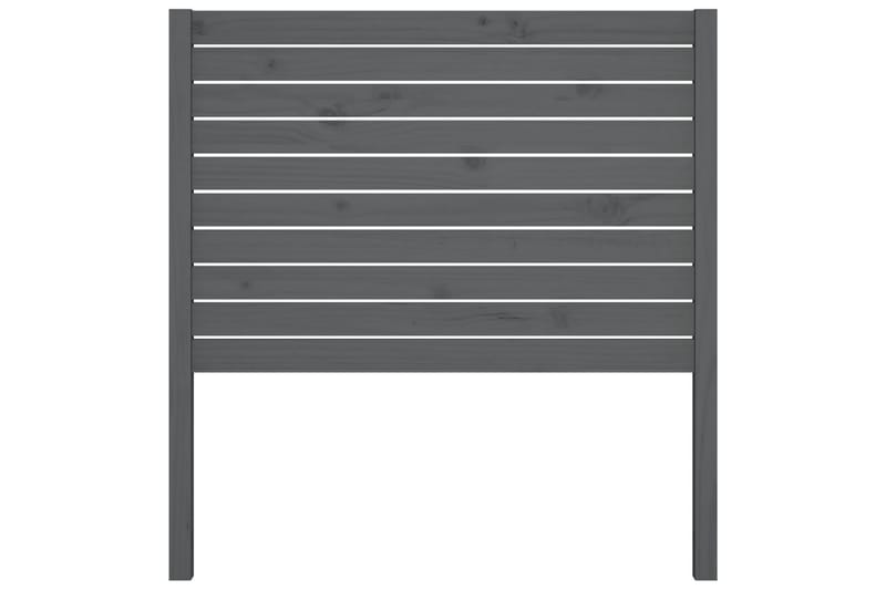 Sengegavl grå 81x4x100 cm heltre furu - Grå - Møbler - Senger - Sengetilbehør & sengegavl - Sengegavl