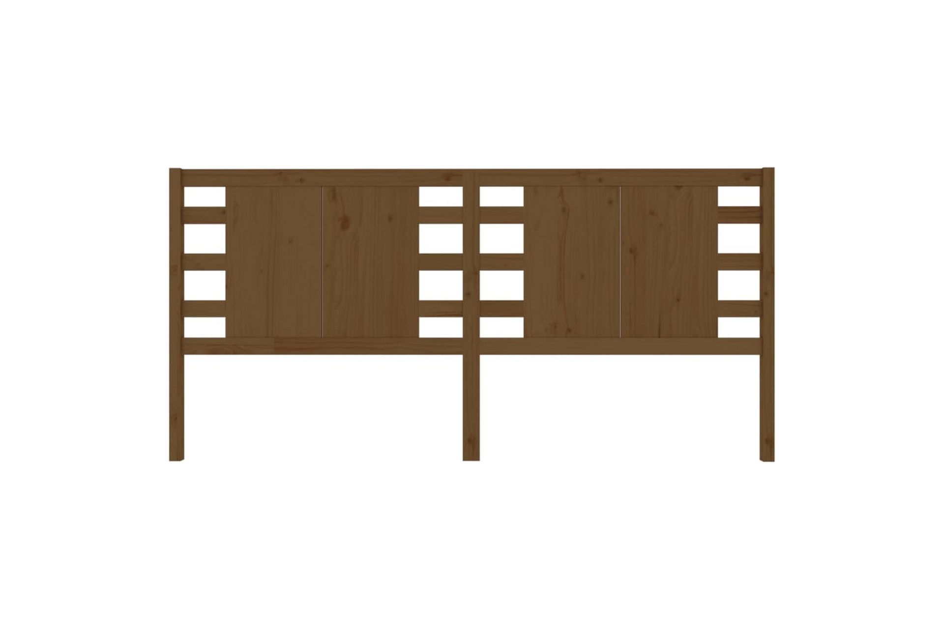 Sengegavl honningbrun 126x4x100 cm heltre furu - Brun - Møbler - Senger - Sengetilbehør & sengegavl - Sengegavl
