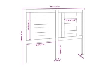 Sengegavl honningbrun 126x4x100 cm heltre furu - Brun - Møbler - Senger - Sengetilbehør & sengegavl - Sengegavl