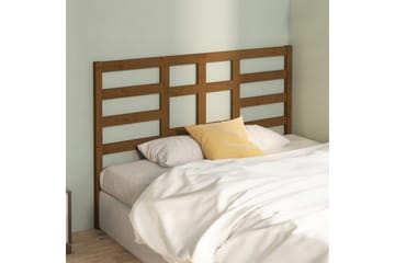 Sengegavl honningbrun 146x4x104 cm heltre furu - Brun - Møbler - Senger - Sengetilbehør & sengegavl - Sengegavl