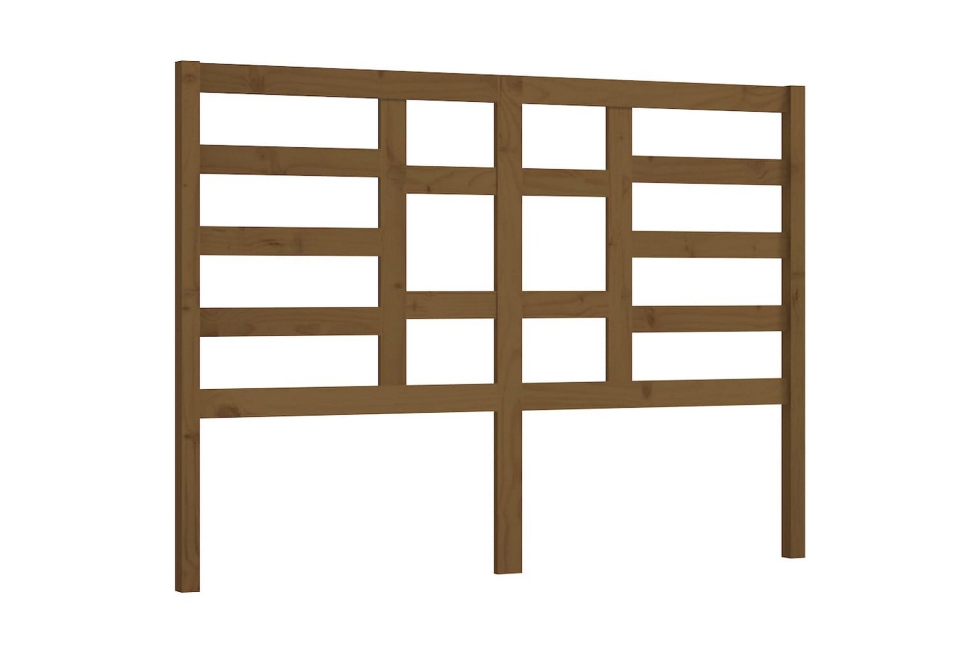 Sengegavl honningbrun 146x4x104 cm heltre furu - Brun - Møbler - Senger - Sengetilbehør & sengegavl - Sengegavl