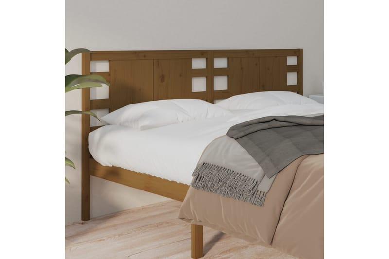 Sengegavl honningbrun 186x4x100 cm heltre furu - Brun - Møbler - Senger - Sengetilbehør & sengegavl - Sengegavl