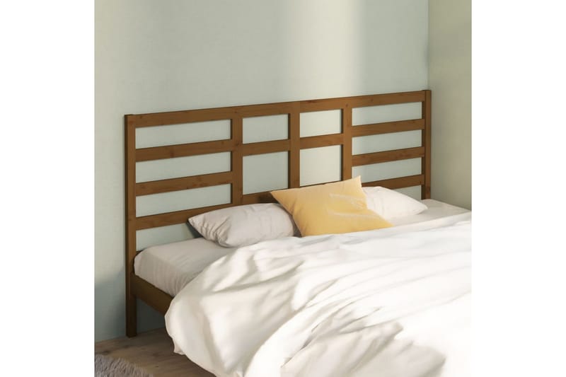 Sengegavl honningbrun 186x4x104 cm heltre furu - Brun - Møbler - Senger - Sengetilbehør & sengegavl - Sengegavl
