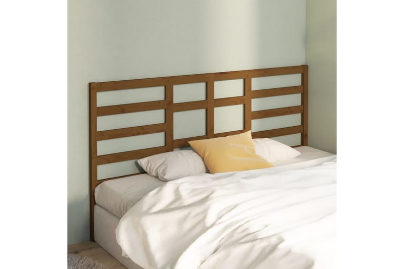 Sengegavl honningbrun 186x4x104 cm heltre furu - Brun - Møbler - Senger - Sengetilbehør & sengegavl - Sengegavl