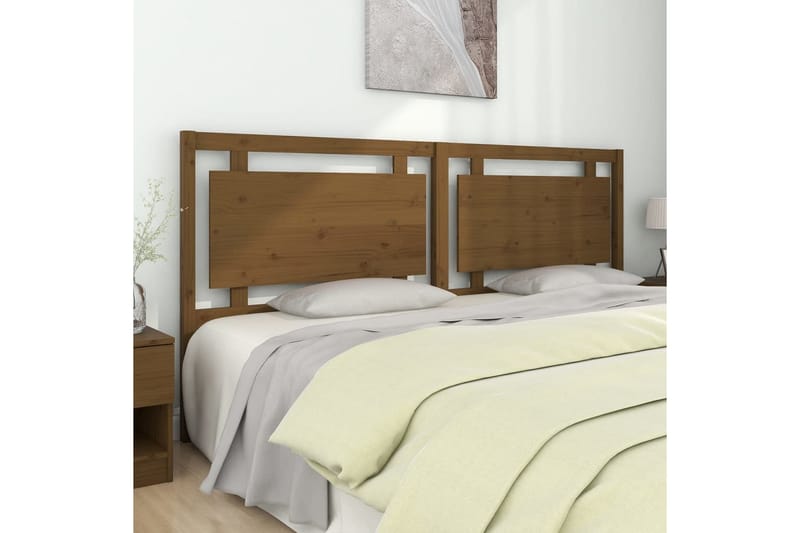 Sengegavl honningbrun 205,5x4x100 cm heltre furu - Brun - Møbler - Senger - Sengetilbehør & sengegavl - Sengegavl