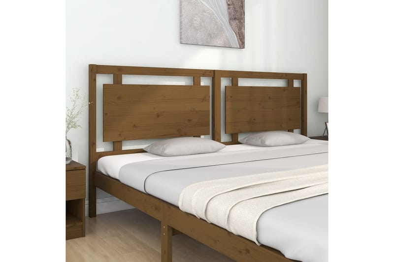 Sengegavl honningbrun 205,5x4x100 cm heltre furu - Brun - Møbler - Senger - Sengetilbehør & sengegavl - Sengegavl