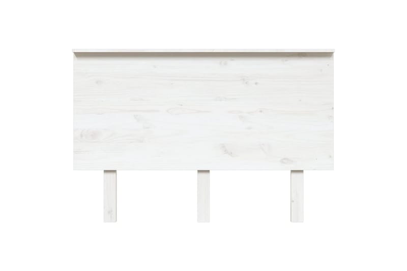 Sengegavl hvit 124x6x82,5 cm heltre furu - Hvit - Sengegavl