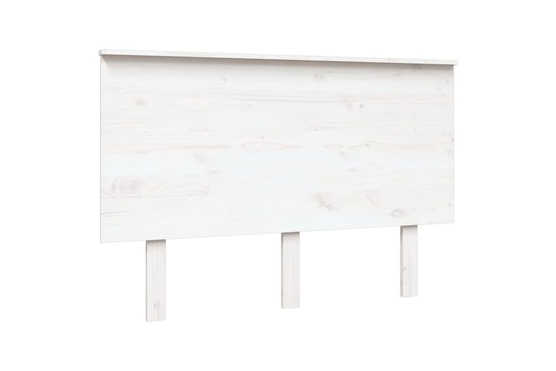 Sengegavl hvit 124x6x82,5 cm heltre furu - Hvit - Sengegavl