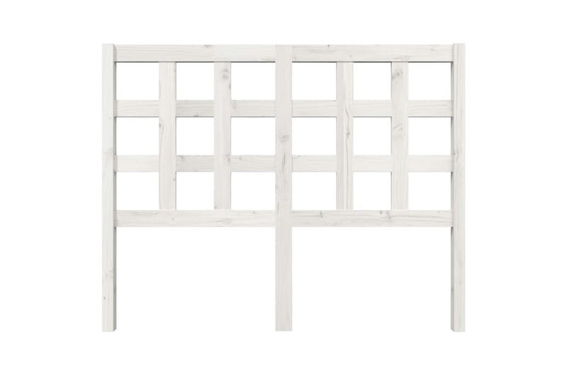 Sengegavl hvit 125,5x4x100 cm heltre furu - Hvit - Møbler - Senger - Sengetilbehør & sengegavl - Sengegavl