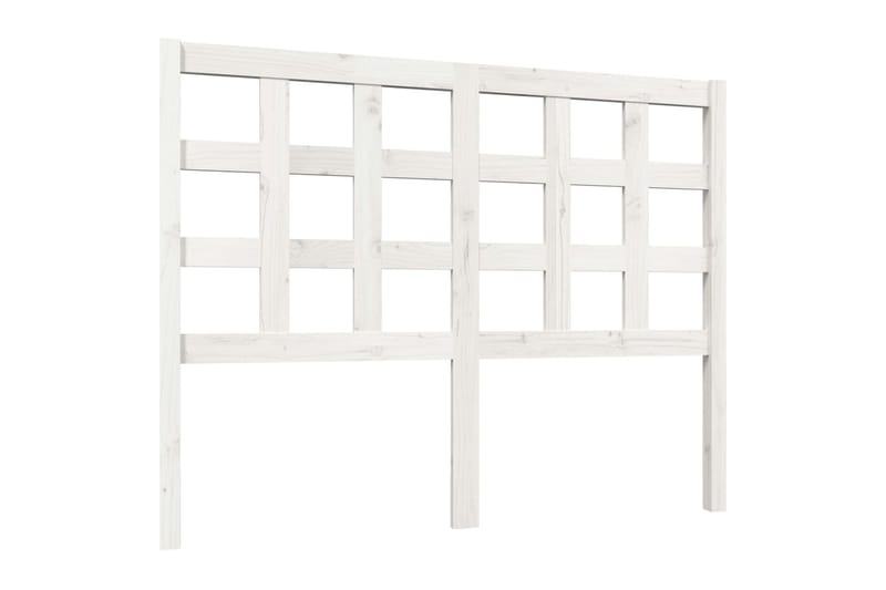 Sengegavl hvit 125,5x4x100 cm heltre furu - Hvit - Møbler - Senger - Sengetilbehør & sengegavl - Sengegavl
