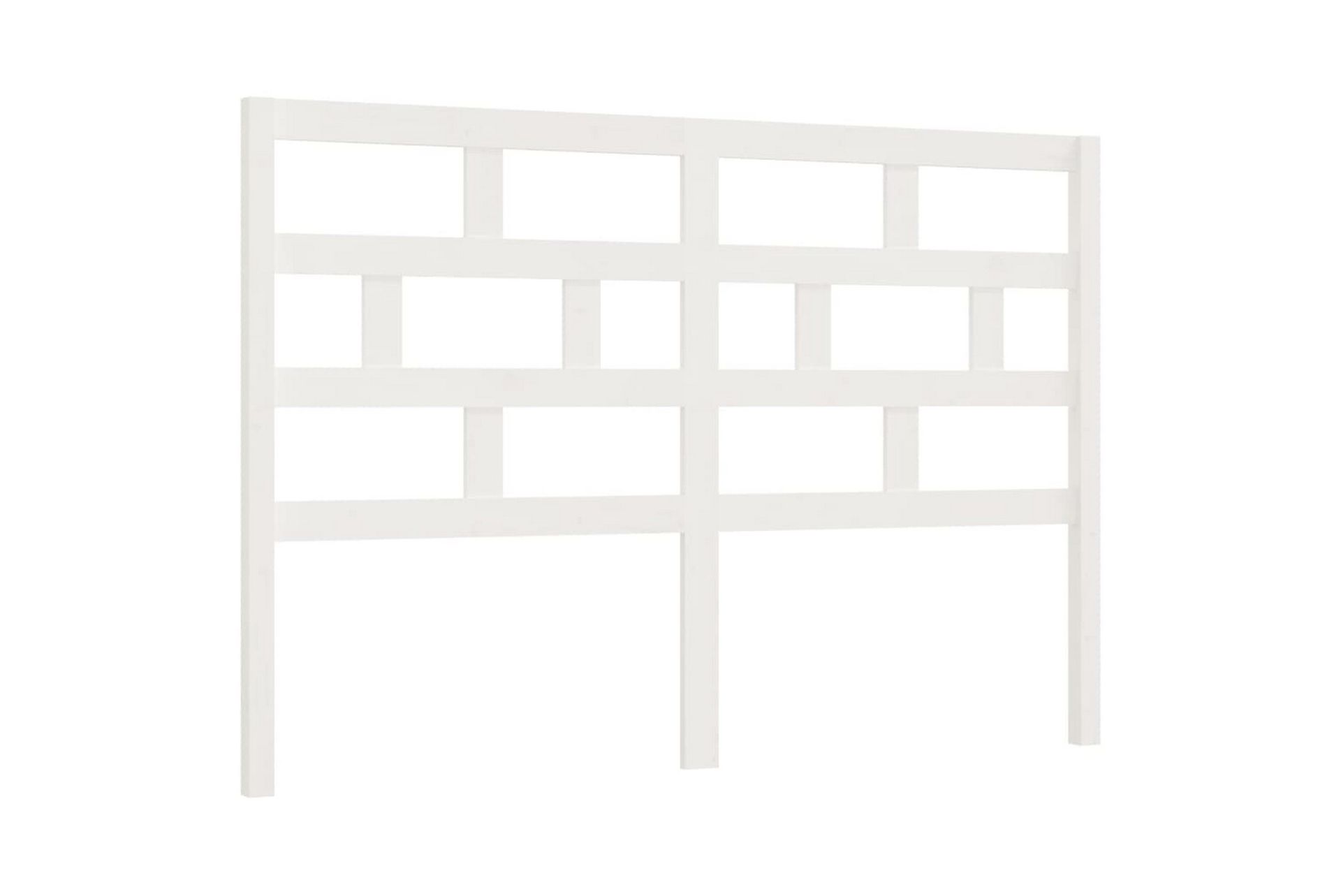 Sengegavl hvit 126x4x100 cm heltre furu - Hvit - Møbler - Senger - Sengetilbehør & sengegavl - Sengegavl