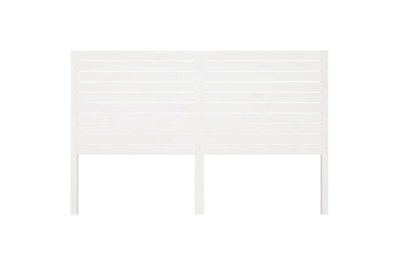 Sengegavl hvit 126x4x100 cm heltre furu - Hvit - Møbler - Senger - Sengetilbehør & sengegavl - Sengegavl