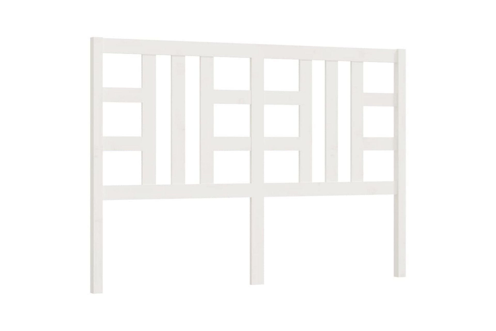 Sengegavl hvit 126x4x100 cm heltre furu - Hvit - Møbler - Senger - Sengetilbehør & sengegavl - Sengegavl