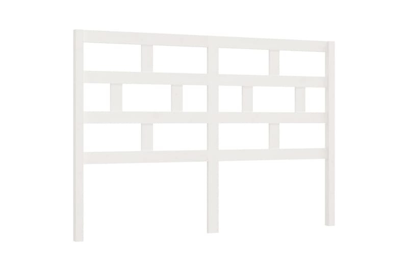 Sengegavl hvit 141x4x100 cm heltre furu - Hvit - Møbler - Senger - Sengetilbehør & sengegavl - Sengegavl