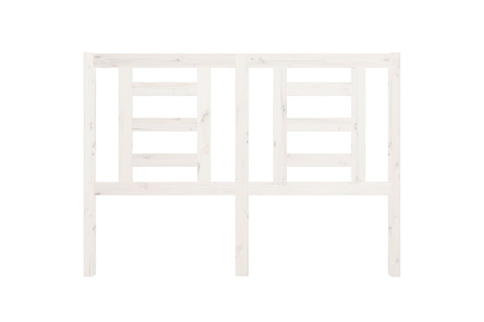 Sengegavl hvit 141x4x100 cm heltre furu - Hvit - Møbler - Senger - Sengetilbehør & sengegavl - Sengegavl