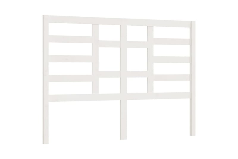 Sengegavl hvit 146x4x104 cm heltre furu - Hvit - Møbler - Senger - Sengetilbehør & sengegavl - Sengegavl