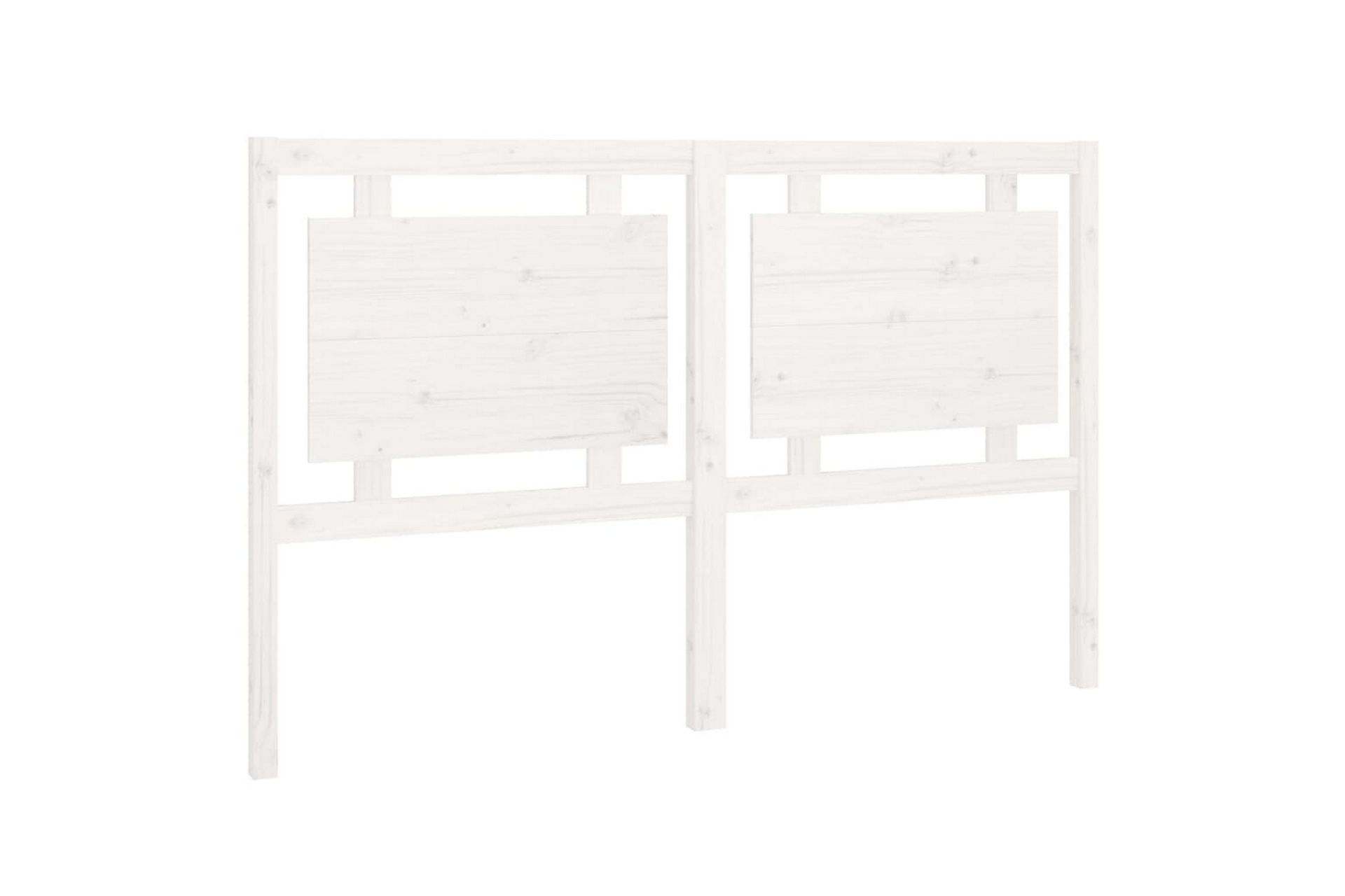 Sengegavl hvit 155,5x4x100 cm heltre furu - Hvit - Møbler - Senger - Sengetilbehør & sengegavl - Sengegavl