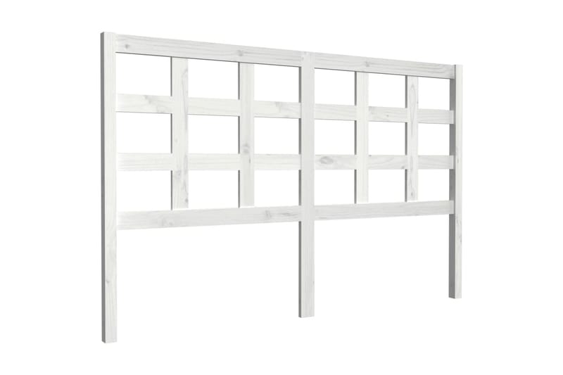 Sengegavl hvit 156x4x100 cm heltre furu - Hvit - Møbler - Senger - Sengetilbehør & sengegavl - Sengegavl