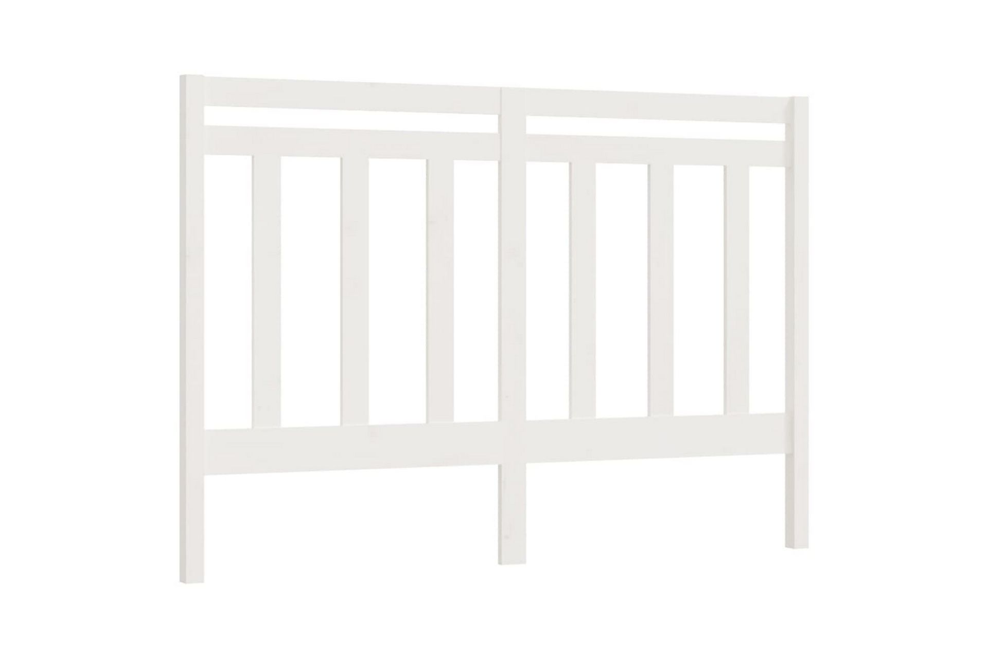 Sengegavl hvit 166x4x100 cm heltre furu - Hvit - Møbler - Senger - Sengetilbehør & sengegavl - Sengegavl