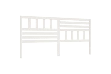 Sengegavl hvit 186x4x100 cm heltre furu - Hvit - Møbler - Senger - Sengetilbehør & sengegavl - Sengegavl