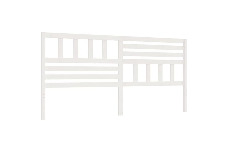 Sengegavl hvit 186x4x100 cm heltre furu - Hvit - Møbler - Senger - Sengetilbehør & sengegavl - Sengegavl