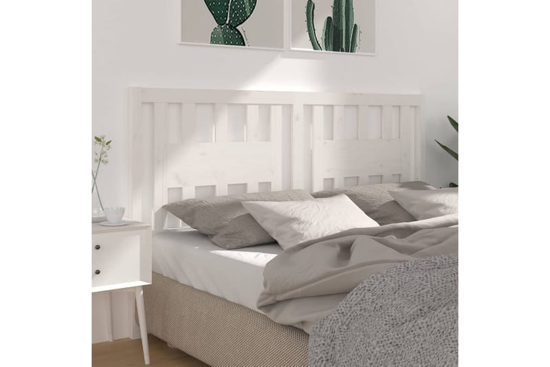 Sengegavl hvit 186x4x100 cm heltre furu - Hvit - Møbler - Senger - Sengetilbehør & sengegavl - Sengegavl
